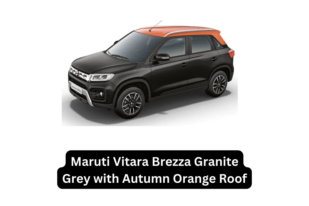 Maruti Vitara Brezza Granite Grey with Autumn Orange Roof