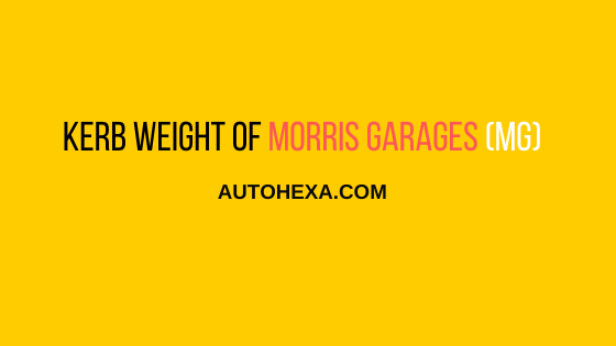 Kerb Weight of Hector, MG EV