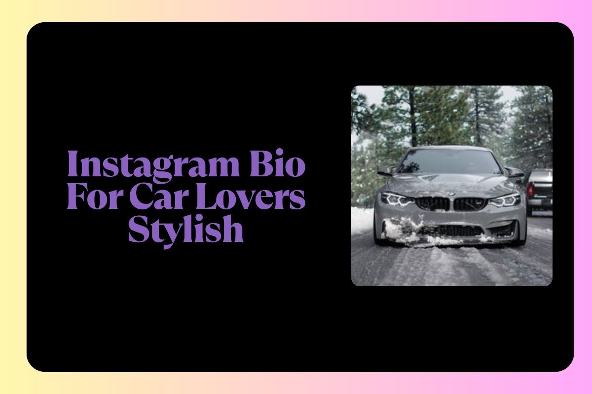 Instagram Bio For Car Lovers Stylish