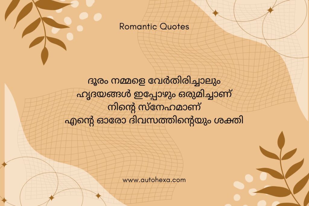 Romantic Long Distance Relationship Malayalam Quotes